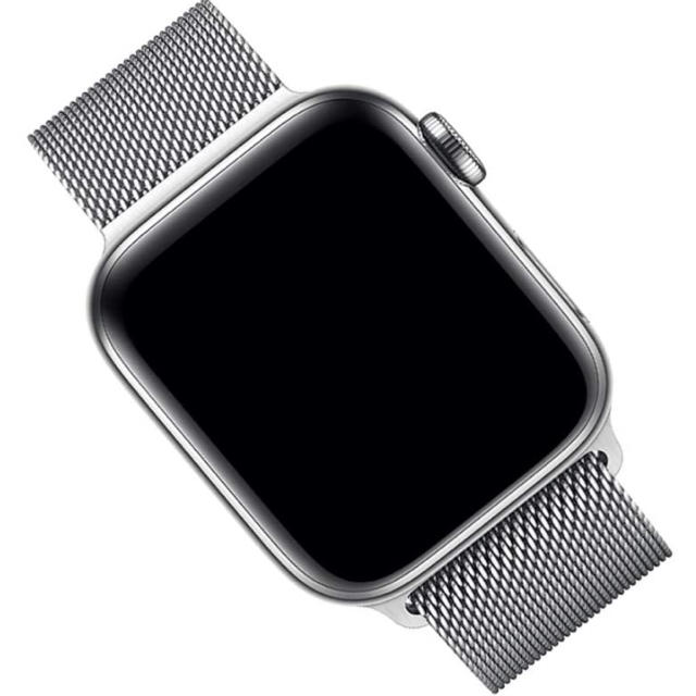 コンパチブル apple watch バンド (42mm 44mm, シルバー) メンズの時計(金属ベルト)の商品写真