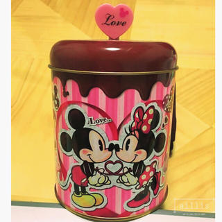 ディズニー(Disney)のミッキー＆ミニー バレンタイン缶(小物入れ)