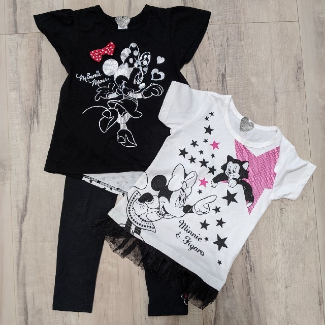 ミニーちゃん　Tシャツ&ズボンセット キッズ/ベビー/マタニティのキッズ服女の子用(90cm~)(Tシャツ/カットソー)の商品写真
