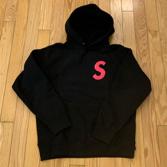 Supreme S Logo Hooded Mサイズ ブラック