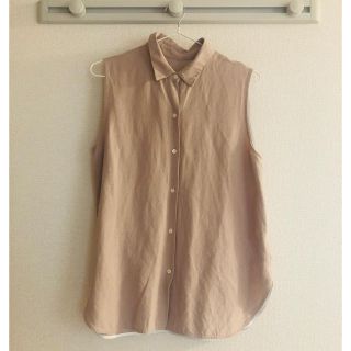 デミルクスビームス(Demi-Luxe BEAMS)のリネン混　シャツブラウス(シャツ/ブラウス(半袖/袖なし))