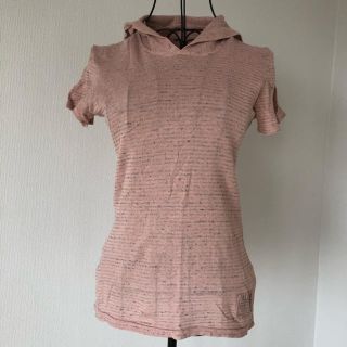 オールドベティーズ(OLD BETTY'S)の【美品】OLD BETTY'S♡フード付きTシャツピンク(Tシャツ(半袖/袖なし))