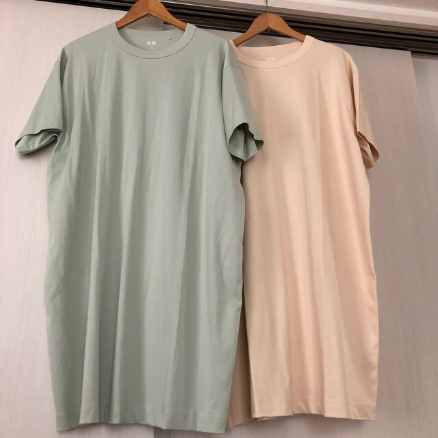 UNIQLO(ユニクロ)の今期ユニクロU コクーンシルエットTシャツワンピース2点XXL レディースのワンピース(ひざ丈ワンピース)の商品写真