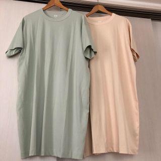 ユニクロ(UNIQLO)の今期ユニクロU コクーンシルエットTシャツワンピース2点XXL(ひざ丈ワンピース)