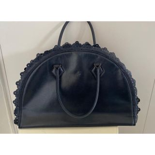 ヴィヴィアンウエストウッド(Vivienne Westwood)のVivienneWestwood 深ネイビー　半月　レース　bag(ハンドバッグ)