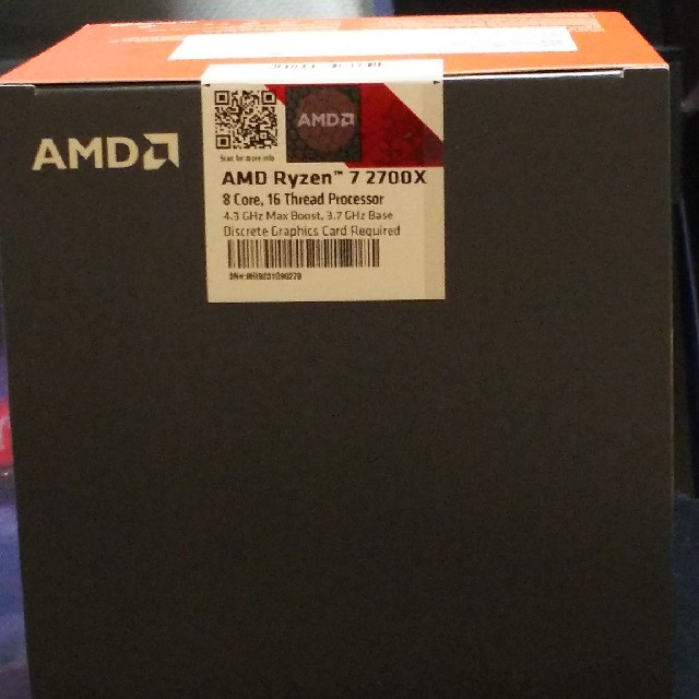 【新品・未開封】AMD ryzen 7 2700X BOX