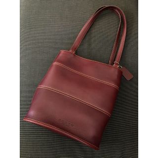 コーチ(COACH)の本物美品オールドコーチOLD COACH本革バケツ型ショルダーバッグワインレッド(ショルダーバッグ)