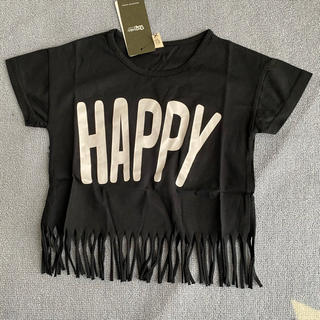 輸入子供服　happy tシャツ　ブラック　110(Tシャツ/カットソー)