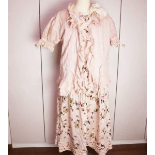 ピンクハウス(PINK HOUSE)のPINKHOUSE COLLECTION　ドットチュールレース付オーバーブラウス(シャツ/ブラウス(半袖/袖なし))