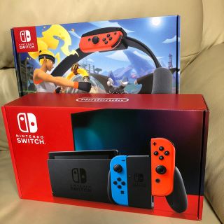 ニンテンドースイッチ(Nintendo Switch)の即日発送！！Switch 本体 リングフィットアドベンチャー SET 新品未開封(家庭用ゲーム機本体)