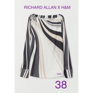 エイチアンドエム(H&M)の【RICHARD ALLAN X H&M】サテンボートネックブラウス　38P(シャツ/ブラウス(長袖/七分))