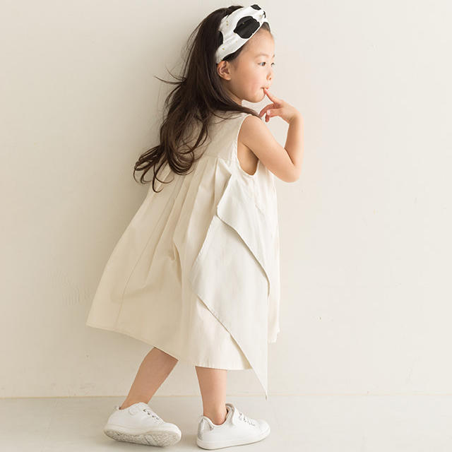 fifth(フィフス)のnunuforme 2019SS スクエアパッチワンピース /Ivory キッズ/ベビー/マタニティのキッズ服女の子用(90cm~)(ワンピース)の商品写真