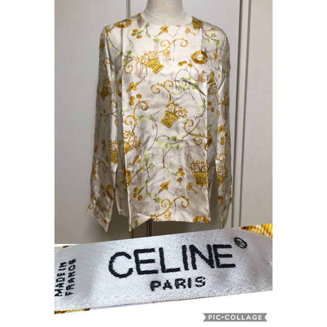 美品❗️CELINE シルクビンテージブラウス　　40サイズ