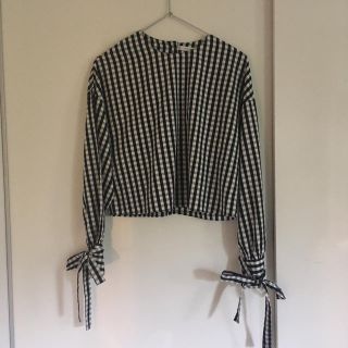 ザラ(ZARA)のZARA ギンガムチェック　ブラウス　XS(シャツ/ブラウス(長袖/七分))