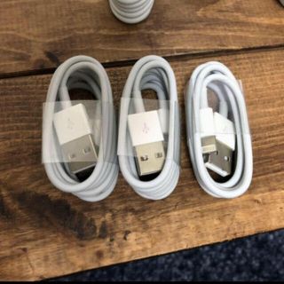 アイフォーン(iPhone)の③ iPhone 純正 同等品質 充電器 ライトニング ケーブル 3本 セット(バッテリー/充電器)