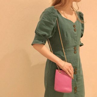 リリーブラウン(Lily Brown)のvintage button onepiece(ひざ丈ワンピース)