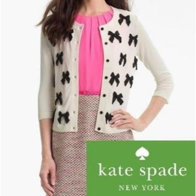 kate spade new york(ケイトスペードニューヨーク)の【新品・タグ付】ケイトスペードニューヨーク　ルーシーカーディガン　XS レディースのトップス(カーディガン)の商品写真