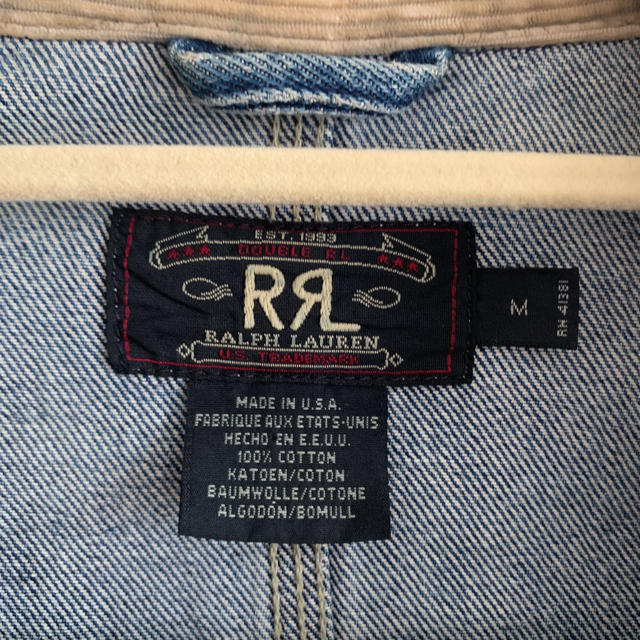 RRL(ダブルアールエル)のRRL デニムジャケット メンズのジャケット/アウター(Gジャン/デニムジャケット)の商品写真