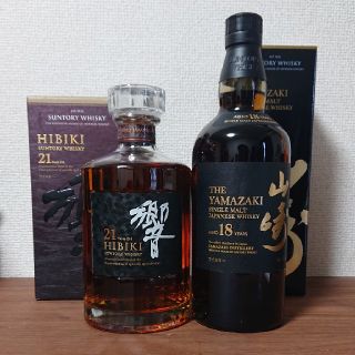 サントリー(サントリー)の響 21年 & 山崎 18年 ウイスキー サントリー SUNTORY(ウイスキー)