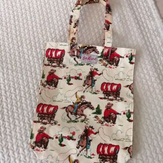 キャスキッドソン(Cath Kidston)のCath Kidston カウボーイ柄オイルクロスブックバッグマチ有り(トートバッグ)