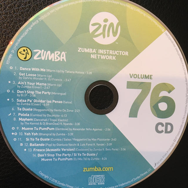 【セット】ZUMBA ZIN Vol.76 DVD & CD