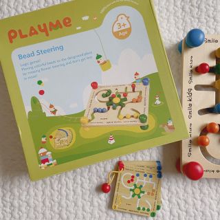 ボーネルンド(BorneLund)の【美品】playmetoys プレイミー ビーズステアリング　知育玩具(知育玩具)