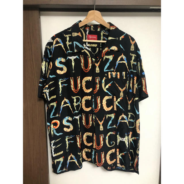 Large supreme Alphabet silk shirt