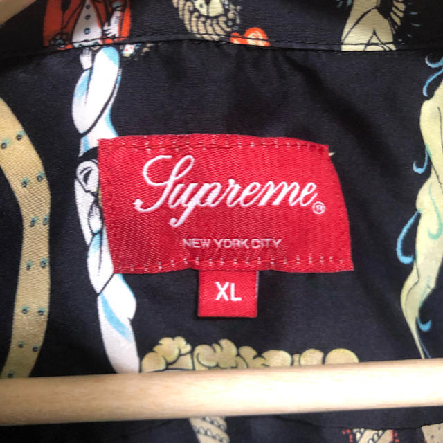 Large supreme Alphabet silk shirt