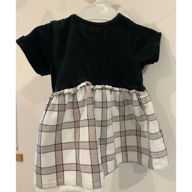 futafuta(フタフタ)のチェック柄　チュニック　半袖　女の子90 キッズ/ベビー/マタニティのキッズ服女の子用(90cm~)(Tシャツ/カットソー)の商品写真