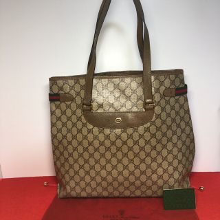 グッチ(Gucci)の【美品】☆GUCCI グッチ Vintage "GG" トートバッグ  シェリー(トートバッグ)