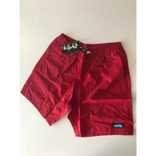 カブー(KAVU)のKAVU ショートパンツ　別注パンツ　Lサイズ　赤 レッド (ショートパンツ)