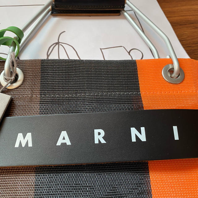 Marni(マルニ)のMARNI マルニ トートバッグ ストライプバッグ ピンク マルニフラワーカフェ レディースのバッグ(トートバッグ)の商品写真