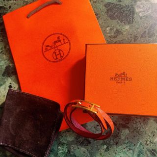 エルメス(Hermes)のエルメス HERMES レザーブレスレット アピ3 レザー リバーシブル(ブレスレット/バングル)