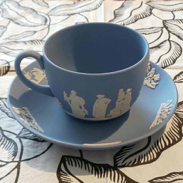 未使用品❇️WEDGWOOD ジャスパーペールブルー ティーカップ&ソーサー