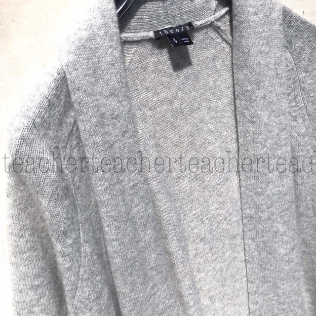 theory ロングニットカーディガン グレー の通販 by teacher's shop|セオリーならラクマ - カシミヤ 100% ショールカラー 得価NEW