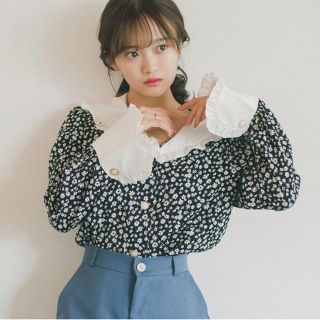 ザラ(ZARA)の【sale】フラワートップス ブラウス 韓国 韓国ファッション お花(シャツ/ブラウス(長袖/七分))