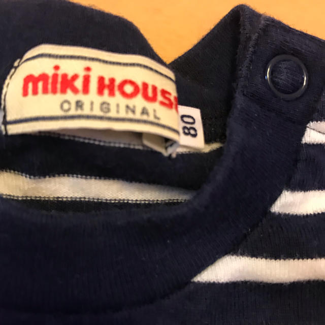 mikihouse(ミキハウス)のミキハウス  ボーダー　カットソー　80 キッズ/ベビー/マタニティのベビー服(~85cm)(Ｔシャツ)の商品写真