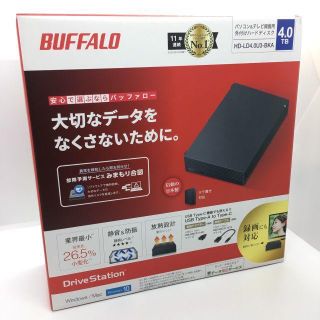 バッファロー(Buffalo)の【新品外付けHDD】BUFFALO 4TB HD-LD4.0U3-BKA(PC周辺機器)