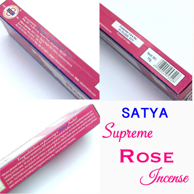 Supreme(シュプリーム)のインド香 サティヤ シュプリーム ローズ インセンス 3箱セット コスメ/美容のリラクゼーション(お香/香炉)の商品写真