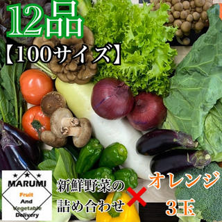 12品　野菜詰め合わせ➕オレンジ3玉　野菜セット　八百屋さんおまかせ(野菜)