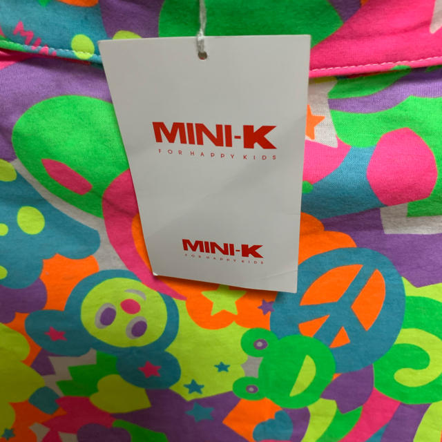 MINI-K(ミニケー)の夏物値下げしました。べべ　蛍光色のアロハシャツ　新品！ キッズ/ベビー/マタニティのキッズ服男の子用(90cm~)(ブラウス)の商品写真