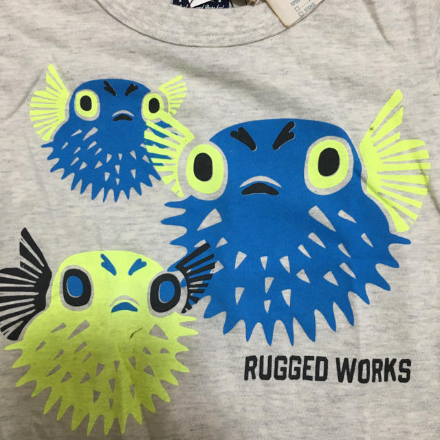 新品 ラゲッドワークス 半袖Tシャツ 110 ハリセンボン