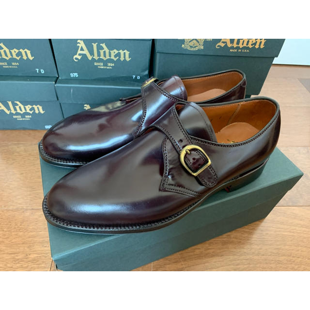 （新品未使用）Alden 954 モンクストラップアバディーンラストソール