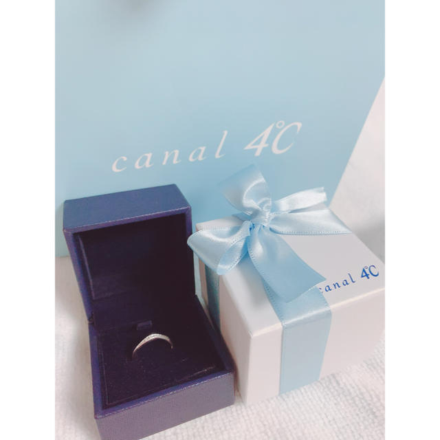 canal４℃(カナルヨンドシー)のCanal4℃ K10 ホワイトゴールド　リング　6号 レディースのアクセサリー(リング(指輪))の商品写真