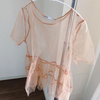 ザラ(ZARA)の【ZARA】チュールトップス(Tシャツ(半袖/袖なし))