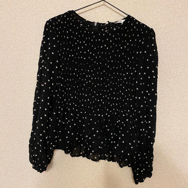 ZARA(ザラ)のZARA トップス ブラウス ドット柄 レディースのトップス(シャツ/ブラウス(長袖/七分))の商品写真