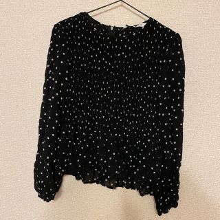 ザラ(ZARA)のZARA トップス ブラウス ドット柄(シャツ/ブラウス(長袖/七分))