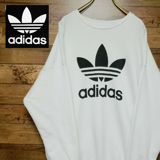 adidas(アディダス)の《値引き中》アディダス プルオーバースウェット トレフォイルビッグロゴ メンズのトップス(スウェット)の商品写真