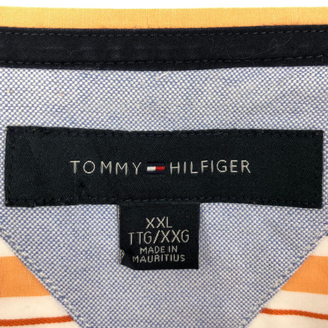 TOMMY HILFIGER(トミーヒルフィガー)のトミーヒルフィガー 刺繍胸ロゴ ストライプ マルチカラー 90s 長袖BDシャツ メンズのトップス(シャツ)の商品写真