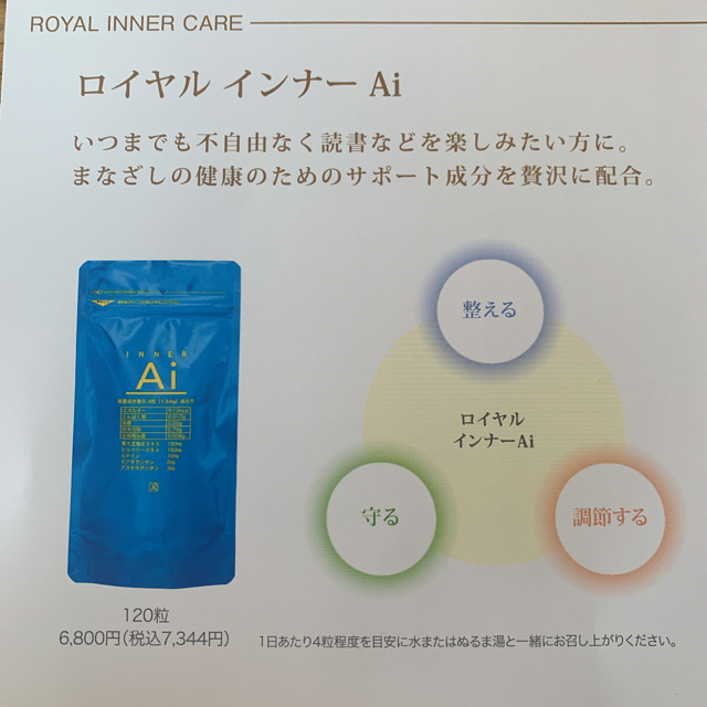 インナーA i 120粒+おまけ20粒ルテイン10mg /4粒(1.54g)